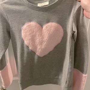 Girl’s Fuzzy Heart Sweater